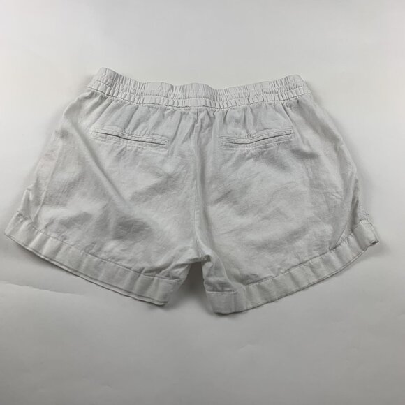 Old Navy White Linen Blend Pull On Shorts M - Picture 4 of 4